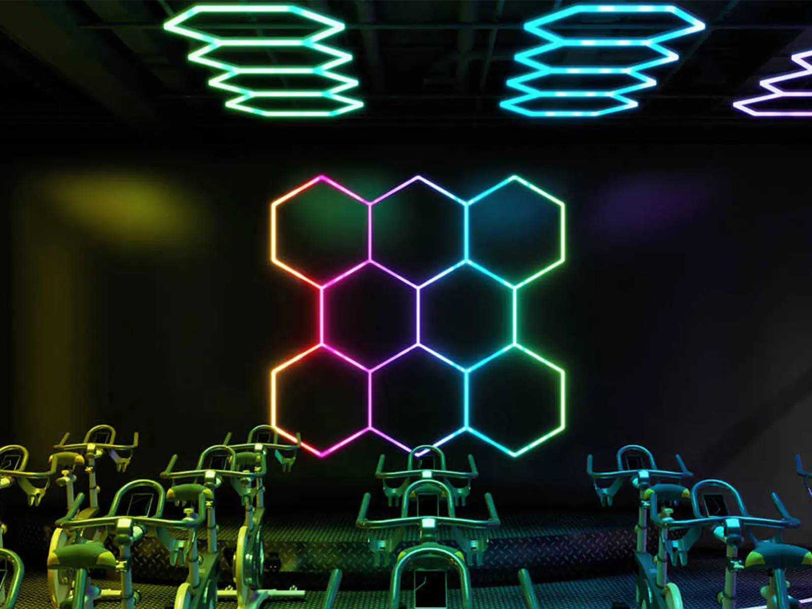 Luces hexagonales RGB