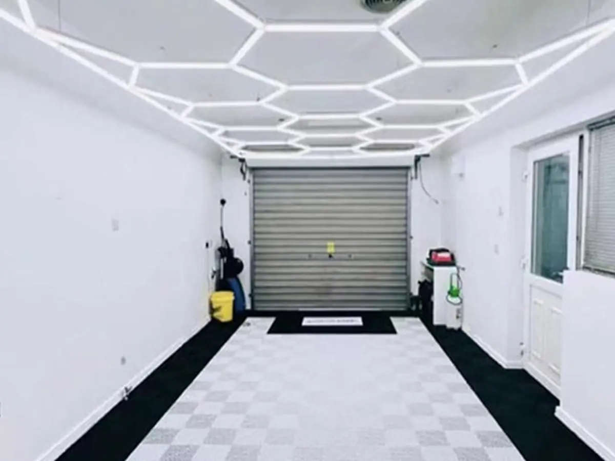 hexagon led lights garage 1 1