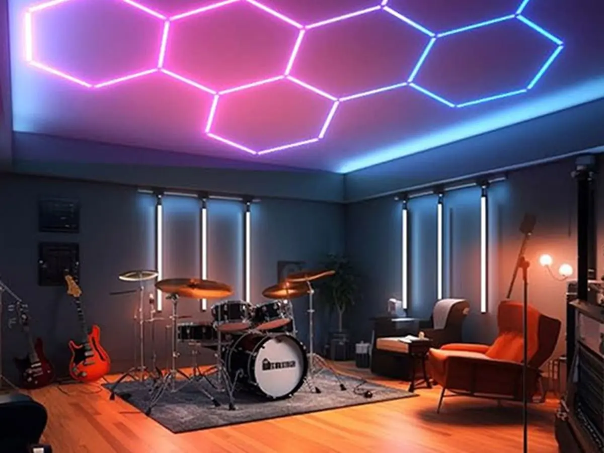 RGB hexagon lights