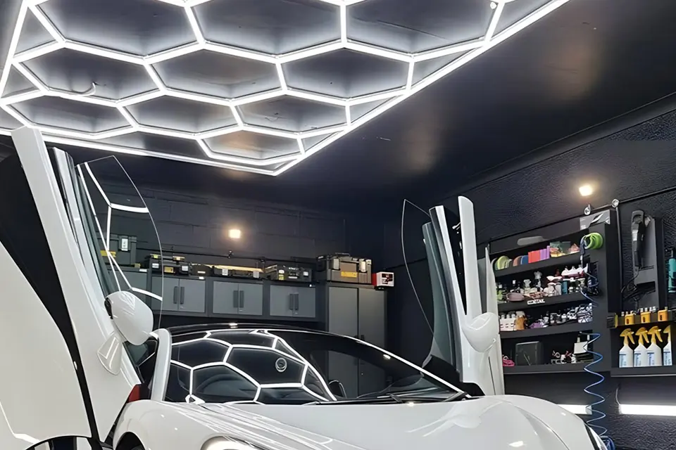 Hexagon Garage Lights