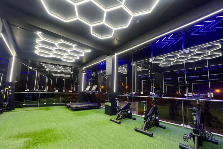 hexagonal lights for gym